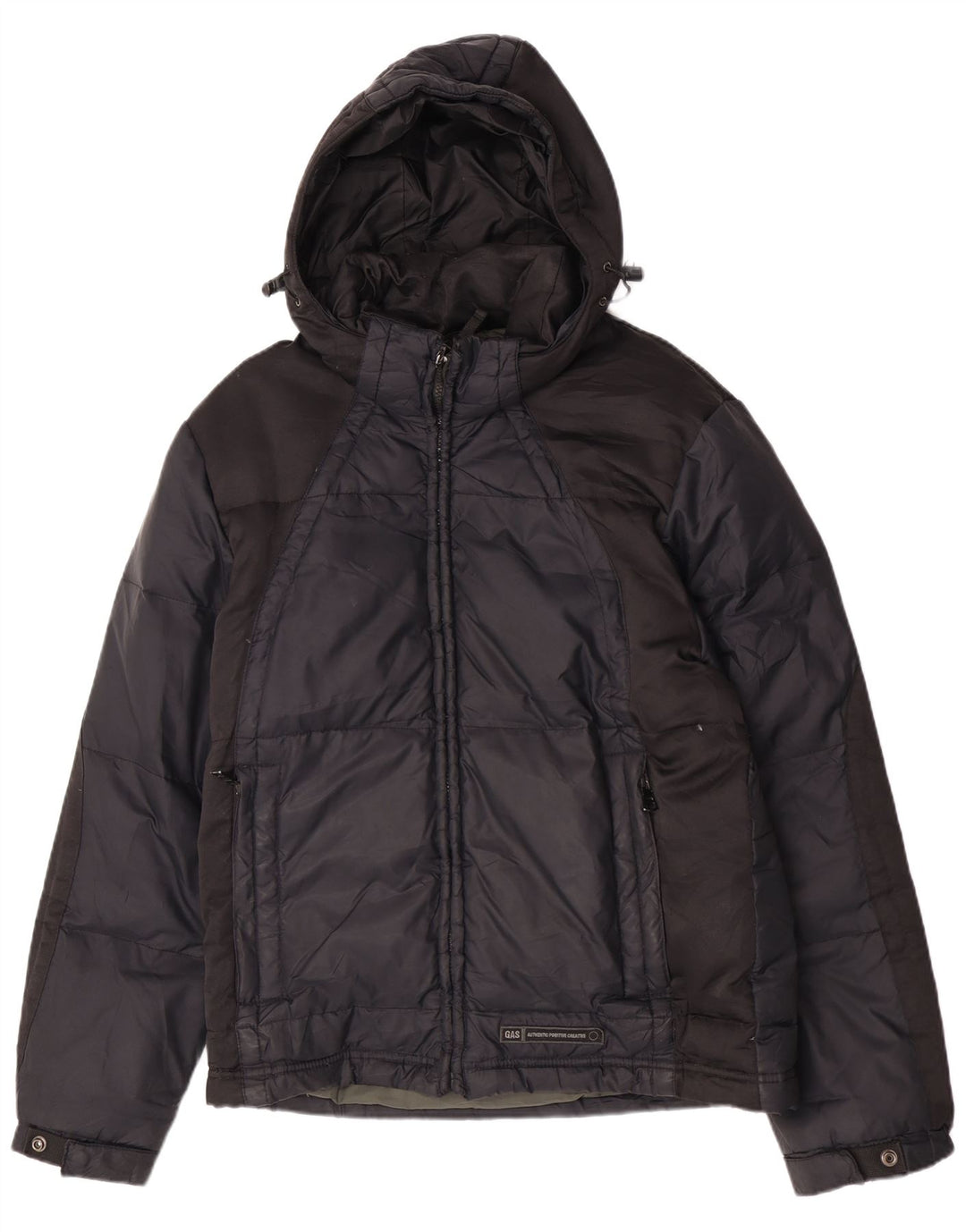 Gas Herren-Jacke mit Kapuze, gepolstert, Größe 40, Marineblau, Polyamid