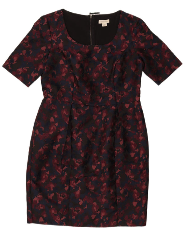 Monsoon Womens Short Sleeve Sleeves Sheath Dress UK 14 Large Burgundy