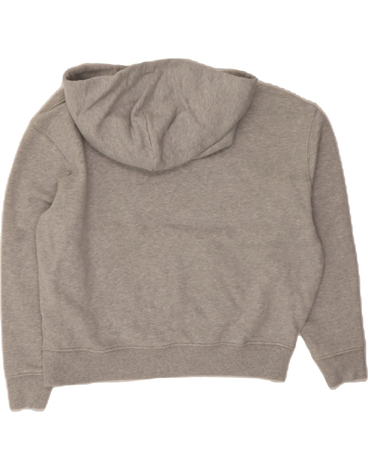 TOMMY HILFIGER Womens Crop Oversized Hoodie Jumper UK 12 Medium Grey Vintage Tommy Hilfiger and Second-Hand Tommy Hilfiger from Messina Hembry 
