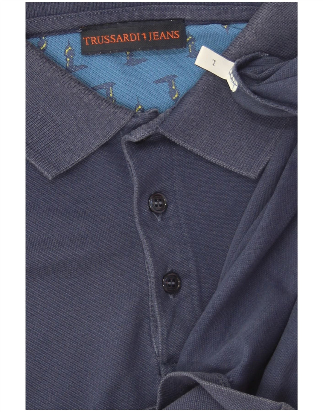Trussardi Jeans Herren-Poloshirt, groß, Marineblau