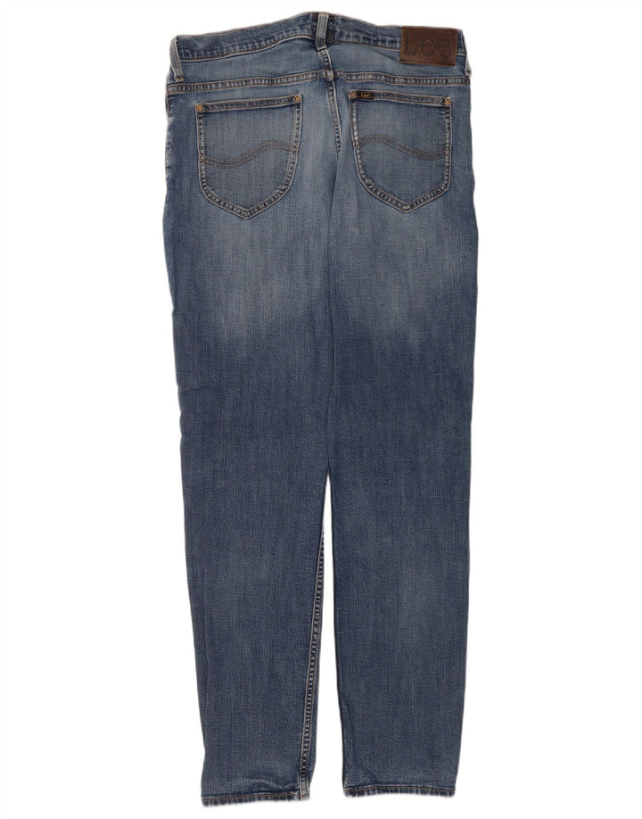 Lee Herren Rider Slim Jeans W33 L32 Blaue Baumwolle