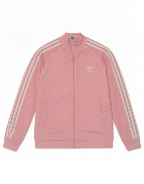 Adidas Mädchen-Trainingsanzug-Top-Jacke, 12–13 Jahre, rosa, Polyester