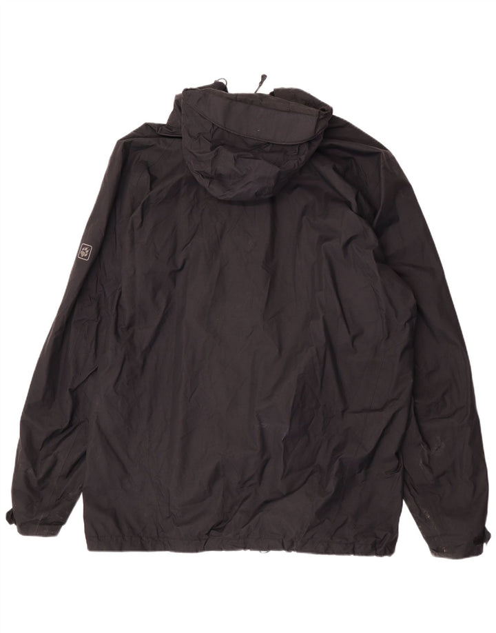 Jack Wolfskin Herren Regenjacke mit Kapuze UK 50 3XL Schwarz Polyamid