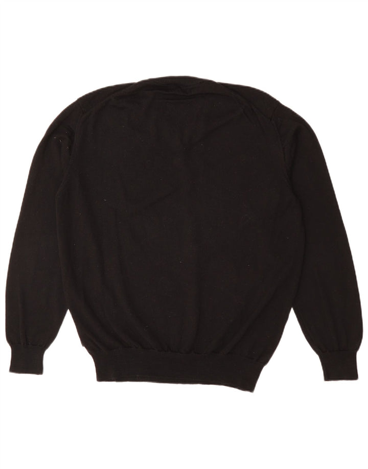 HUGO BOSS Herren-Pullover mit V-Ausschnitt, Mittelschwarz