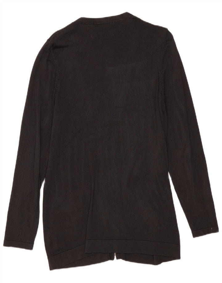 Marks & Spencer Damen-Cardigan mit durchgehendem Reißverschluss, Gr. 12, Mittelschwarz, Viskose