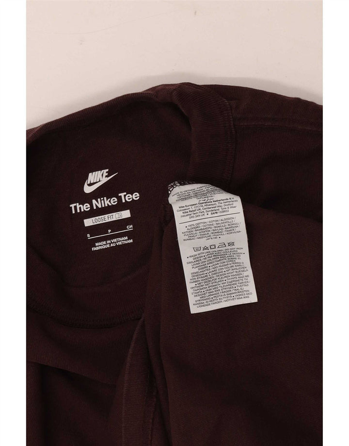 Nike Herren-T-Shirt mit lockerer Passform, Größe S, braun, Baumwolle
