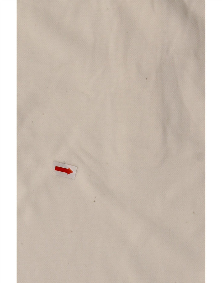CONTE OF FLORENCE Mens Polo Shirt Medium White Cotton