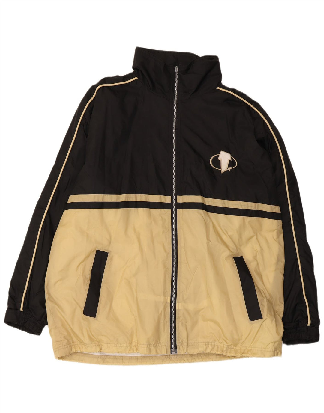 FREEMAN T. PORTER Grafischer Herren-Trainingsanzug, Oberteil, Jacke, XL, Beige, Farbblock