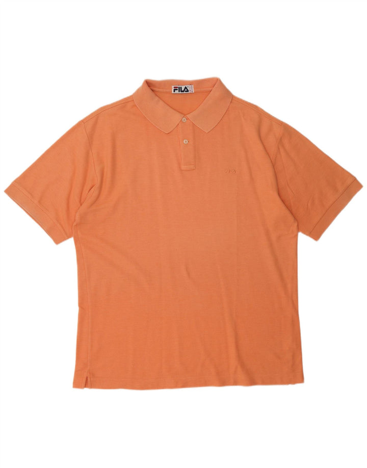 Fila Herren Poloshirt IT 54 XL Orange Baumwolle
