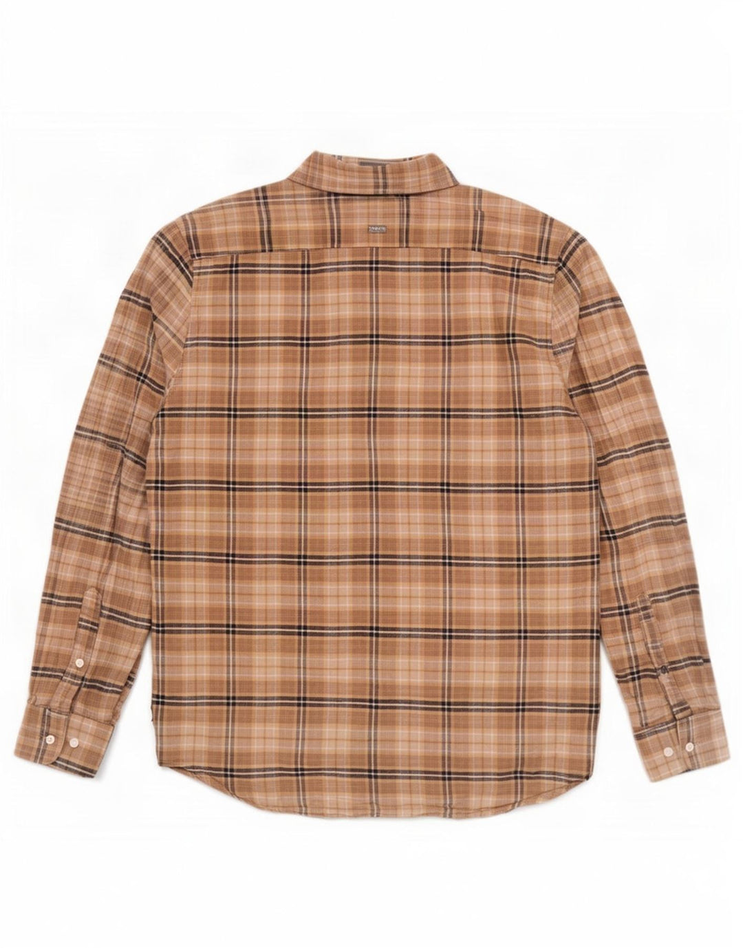 Tommy Hilfiger Herren-Flanellhemd mit normaler Passform, groß, braun kariert, Baumwolle