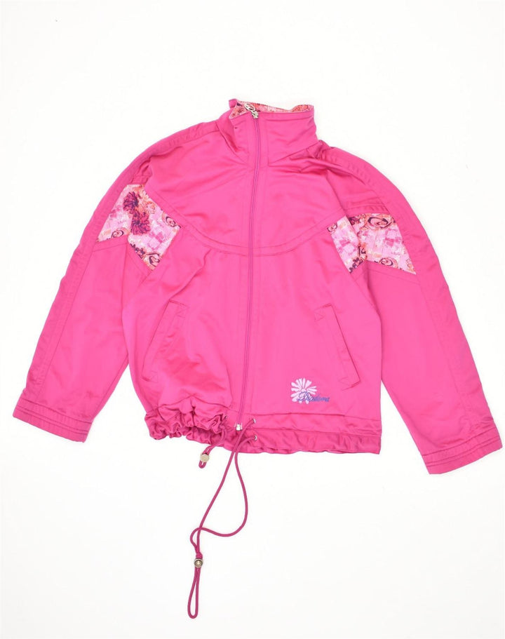 DIADORA Womens Tracksuit Top Jacket EU 32 2XS Pink Patchwork Polyester | Vintage Diadora | Thrift | Second-Hand Diadora | Used Clothing | Messina Hembry 