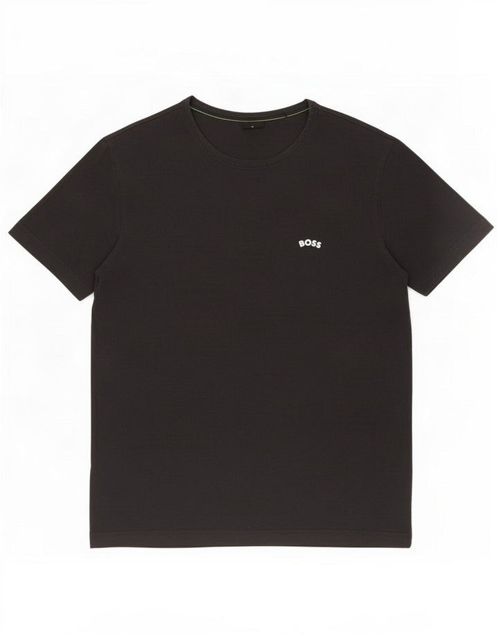 Hugo Boss Herren T-Shirt Top Medium Schwarz Baumwolle