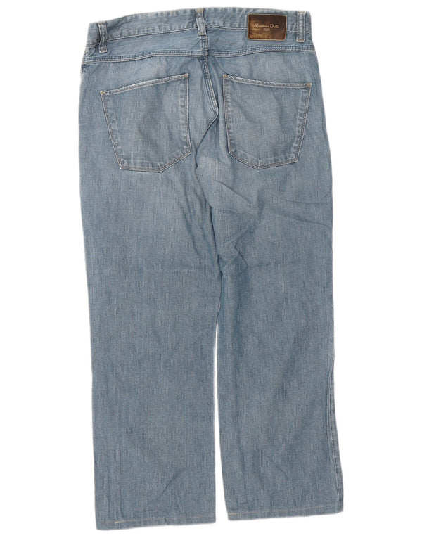Massimo Dutti Damen Straight Jeans W34 L26 Blau
