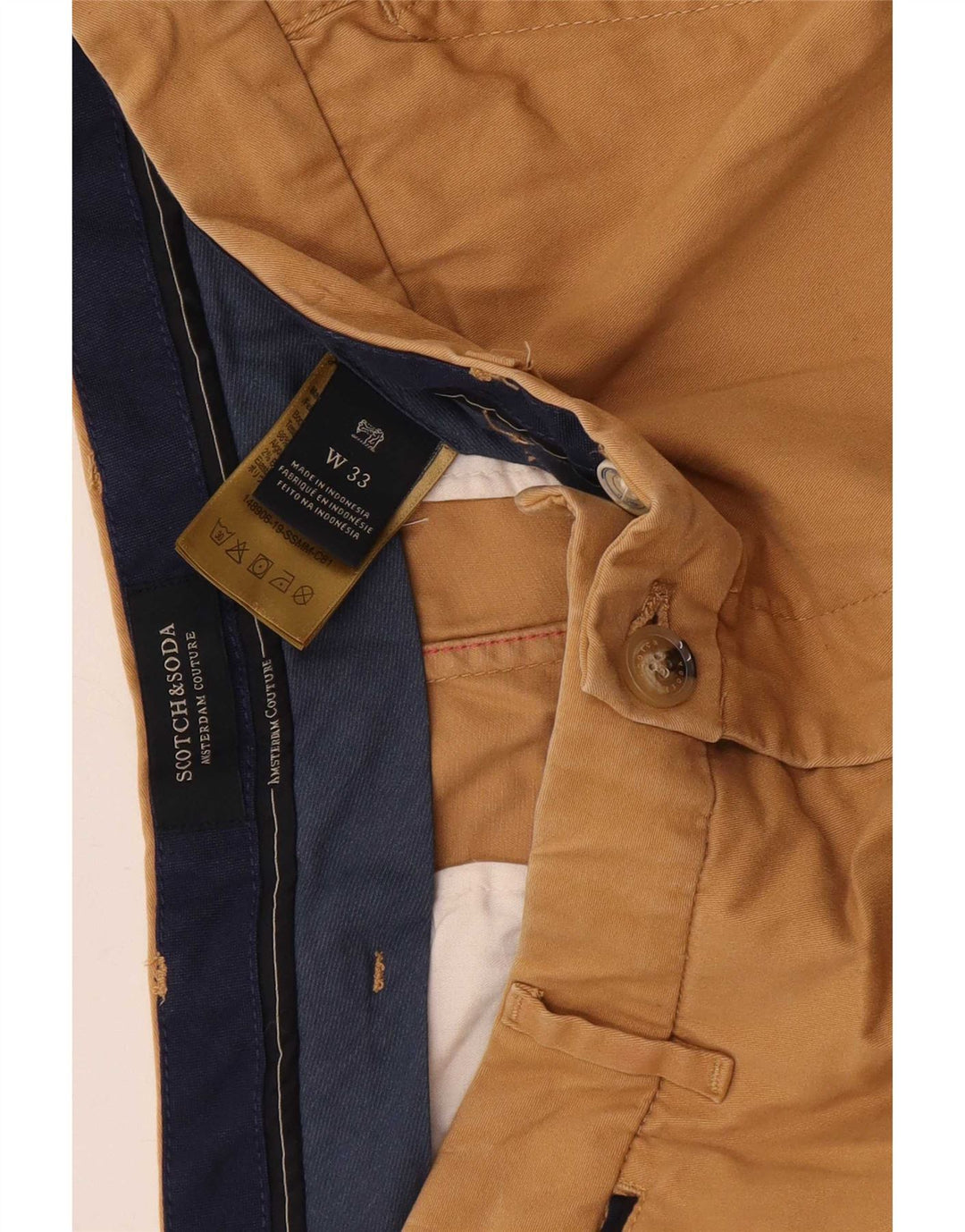 Scotch & Soda Herren Chinoshorts W33 Mittelbeige Baumwolle