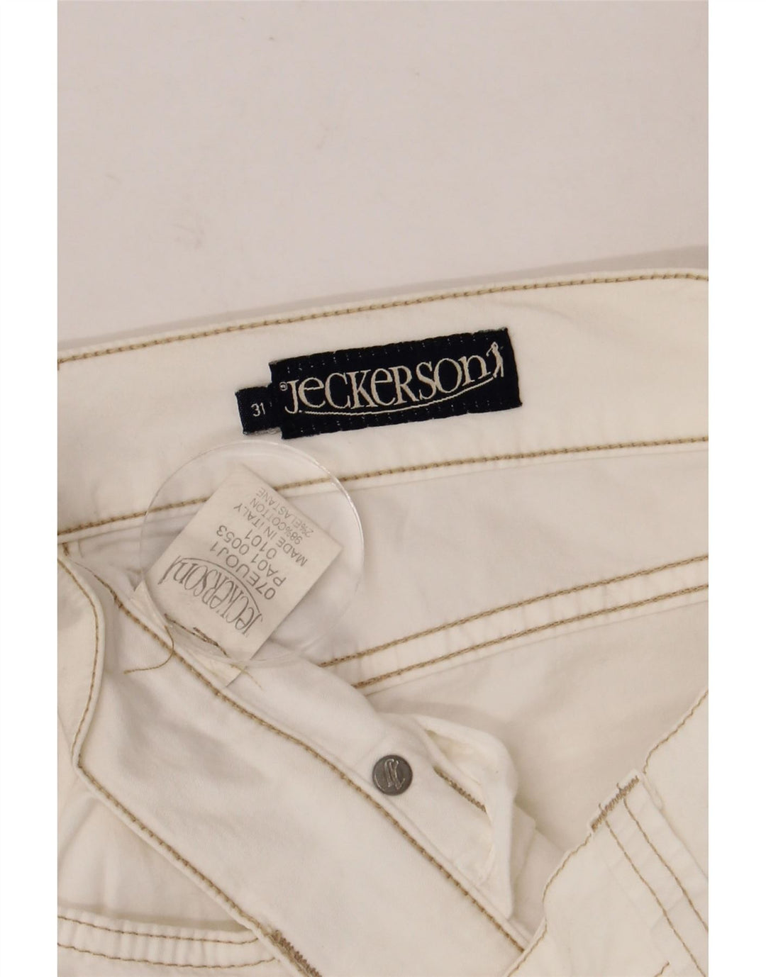 JECKERSON Damen Slim Jeans W31 L34 Weiße Baumwolle