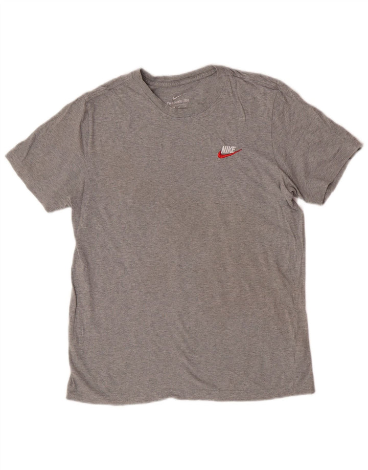 Nike Herren-T-Shirt aus mittelgrauer Baumwolle