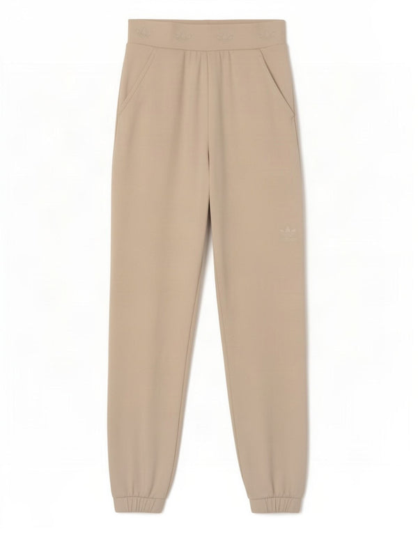 Adidas Damen Graphic Trainingshose Jogger UK 4 XS Beige Baumwolle
