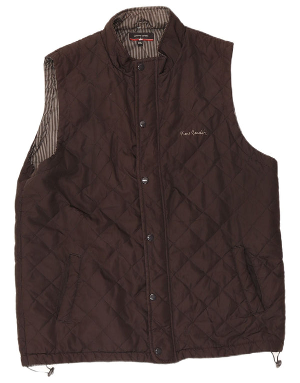 Pierre Cardin Herren Steppweste UK 44 2XL Braun Polyester