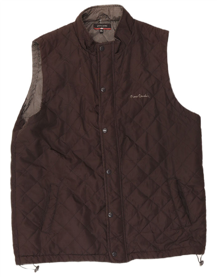 Pierre Cardin Herren Steppweste UK 44 2XL Braun Polyester