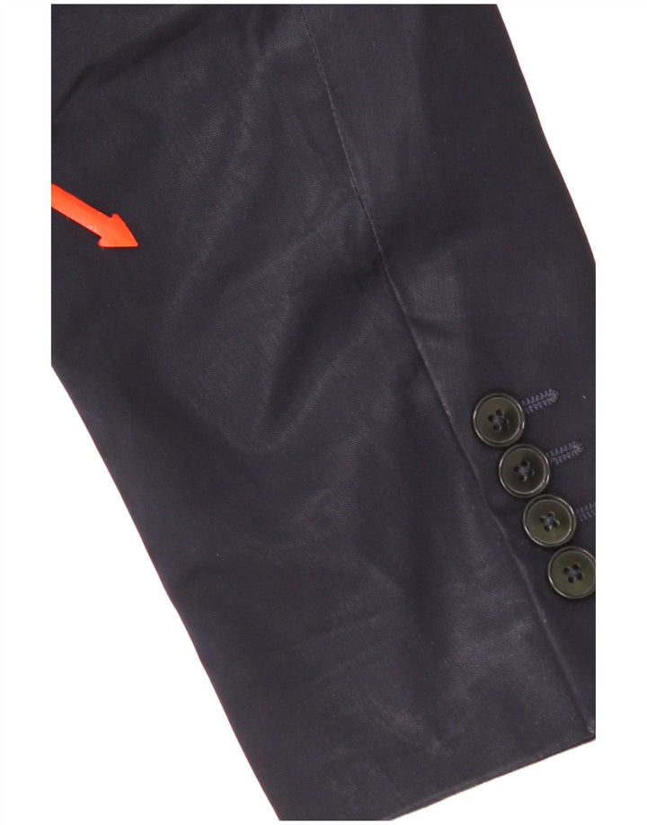 Zara Herren-Blazer mit 2 Knöpfen, EU 52, groß, marineblaue Viskose