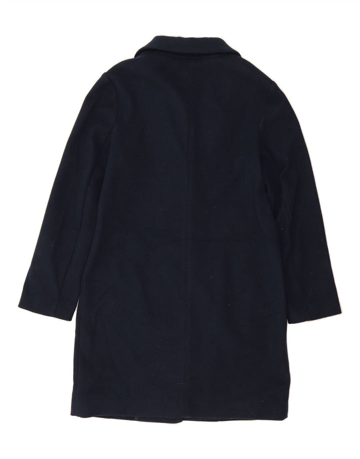 MARKS & SPENCER Womens Overcoat UK 8 Small Navy Blue Polyester Vintage Marks & Spencer and Second-Hand Marks & Spencer from Messina Hembry 