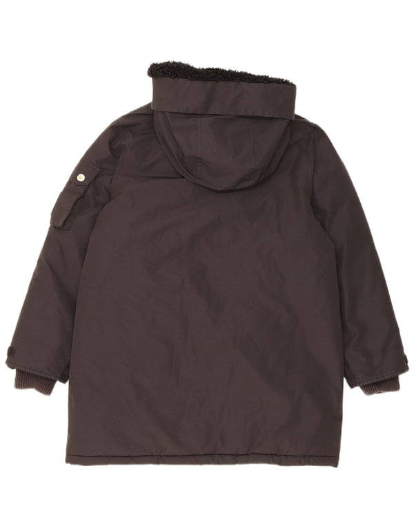 Diesel Damen-Parka mit Kapuze, UK 10, Größe S, Schwarz, Polyester