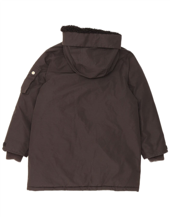 Diesel Damen-Parka mit Kapuze, UK 10, Größe S, Schwarz, Polyester
