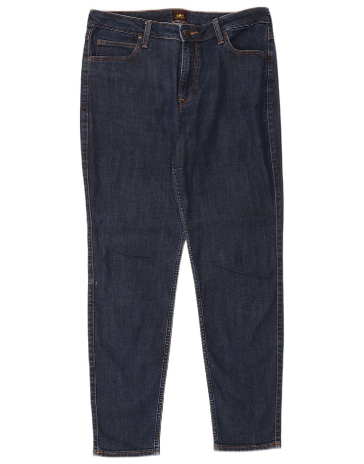 Lee Damen Scarlett High Skinny Jeans W32 L31 Blaues Lyocell