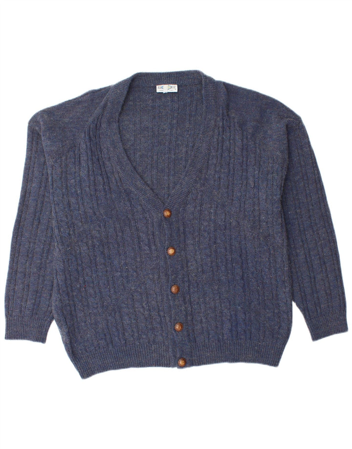 Imapier Herren-Strickjacke, groß, Marineblau meliert