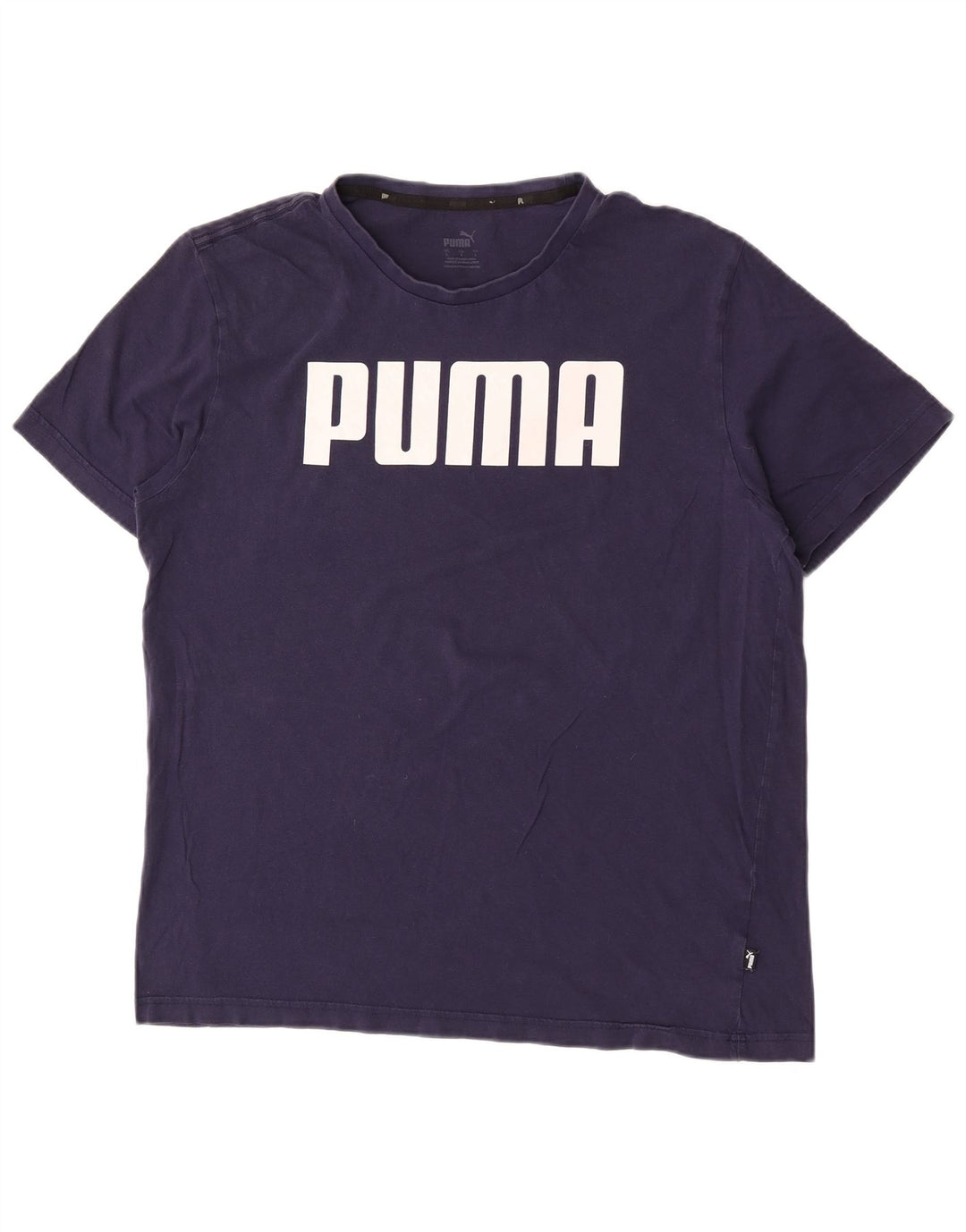 Puma Herren Grafik T-Shirt Top Large Marineblau