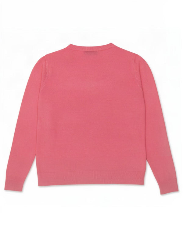 Marks & Spencer Damen-Pullover mit Rundhalsausschnitt, Gr. 16, Größe L, Rosa, Acryl