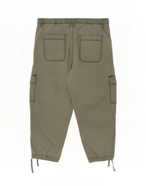 Marks & Spencer Damen Jogger Cargo Caprihose UK 20 2XL W40 L23 Grün