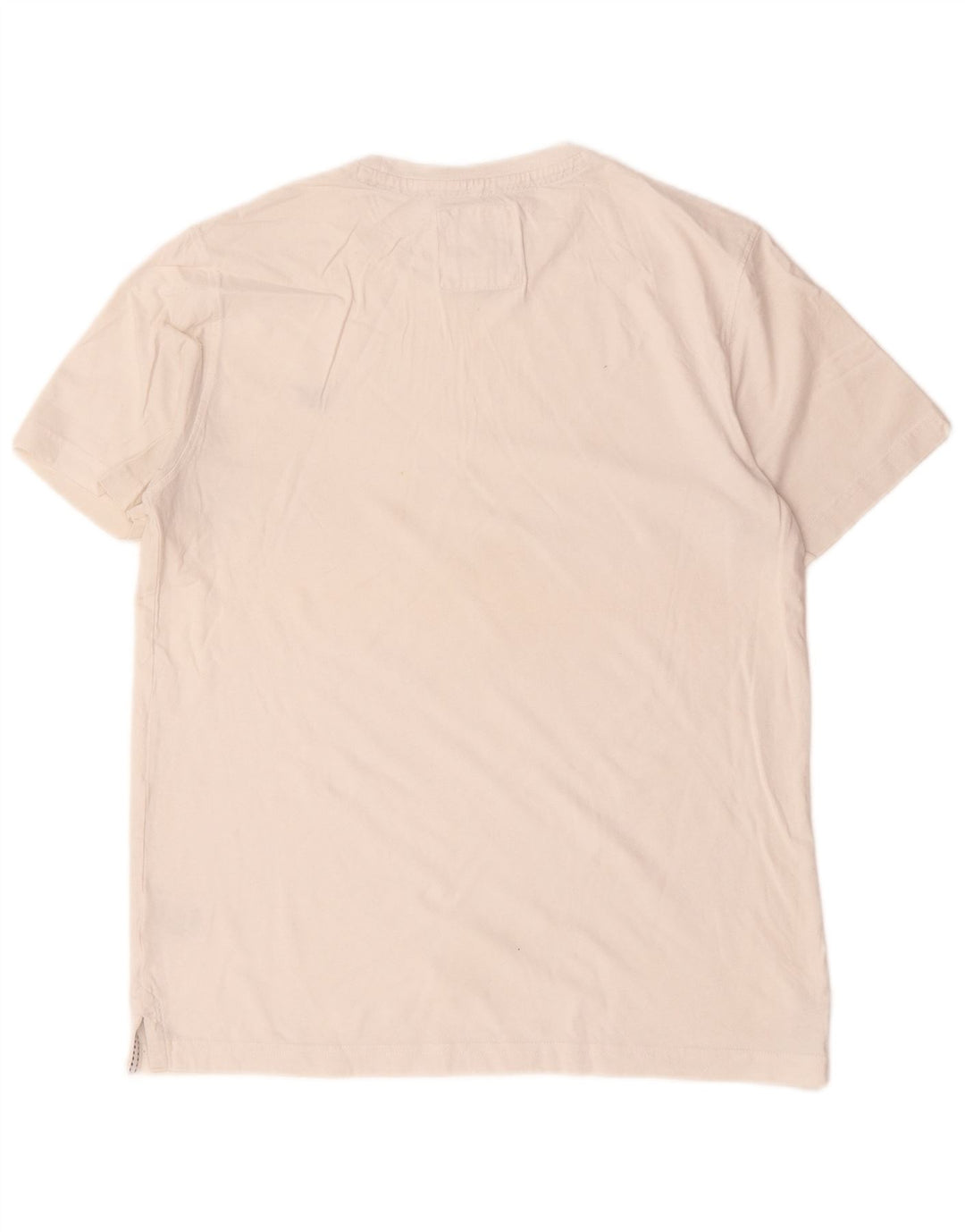 Crew Clothing Herren-T-Shirt-Oberteil aus mittelweißer Baumwolle
