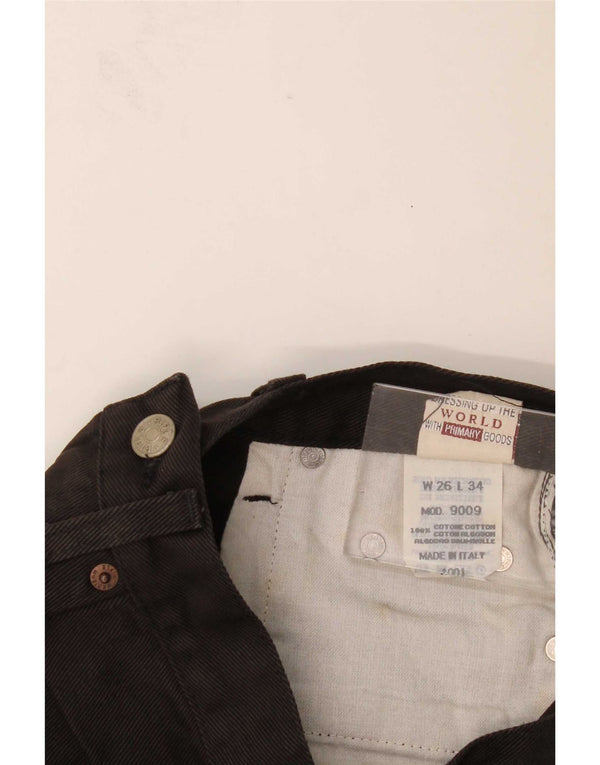 Rifle Damen Straight Jeans W26 L34 Schwarze Baumwolle