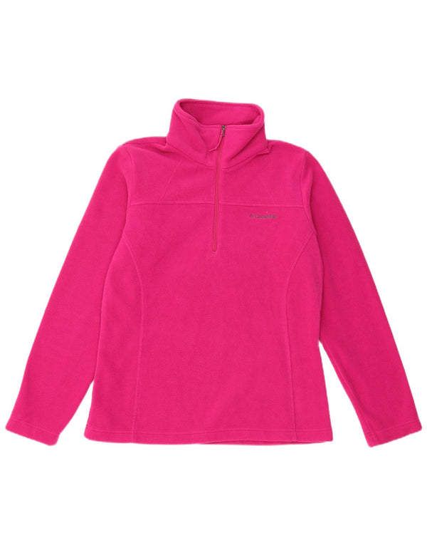 Columbia Damen-Fleecepullover mit Reißverschluss, UK 10, Größe S, rosa, Polyester
