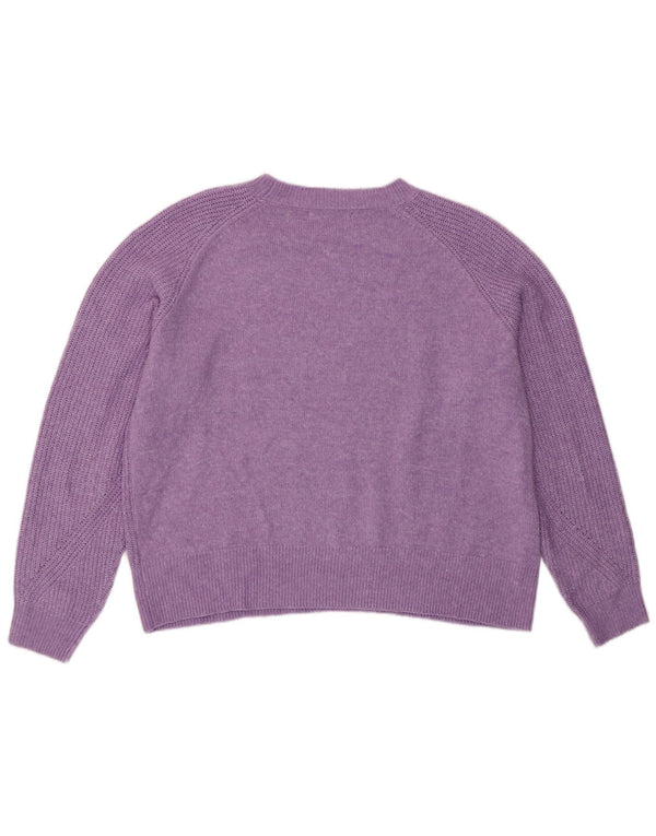 Marks & Spencer Damen-Pullover mit Rundhalsausschnitt, Gr. 40, Größe L, Lila