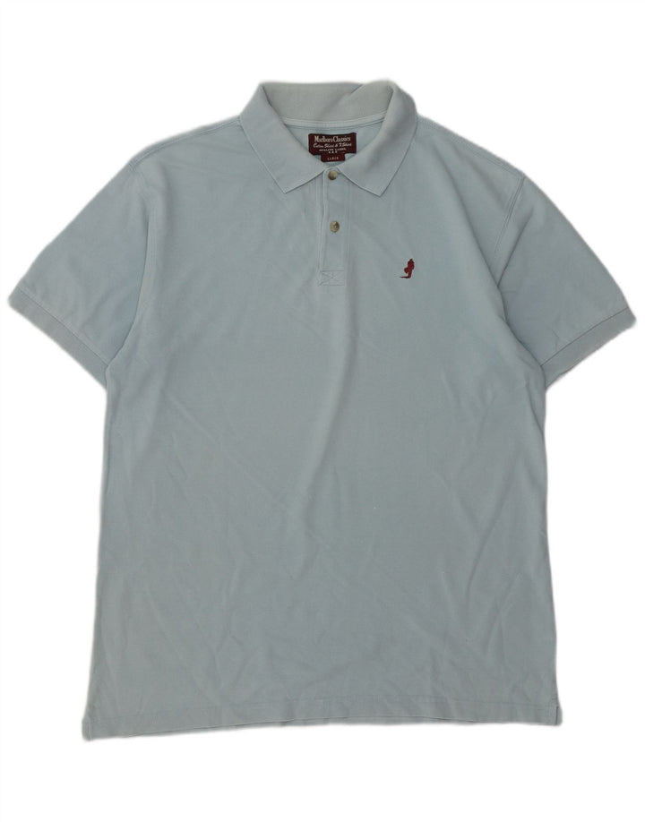 Marlboro Classics Herren-Poloshirt, große blaue Baumwolle