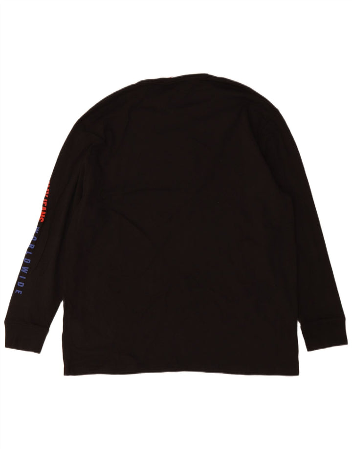 Tommy Hilfiger Herren-Grafik-Oberteil, langärmelig, mittelschwarz, Baumwolle