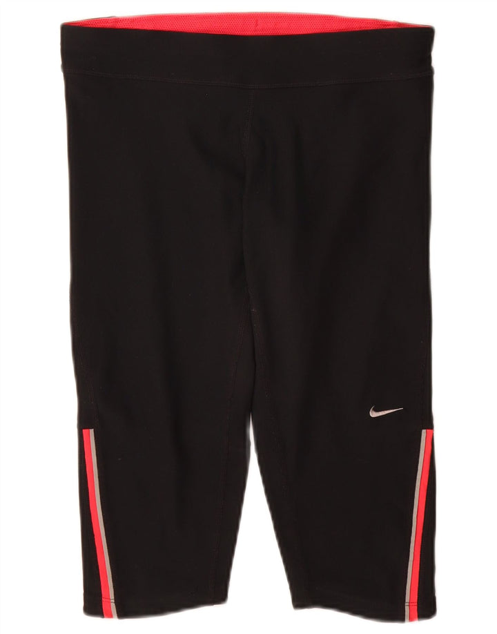 Nike Damen Dri Fit Capri Leggings UK 10 Small Schwarz