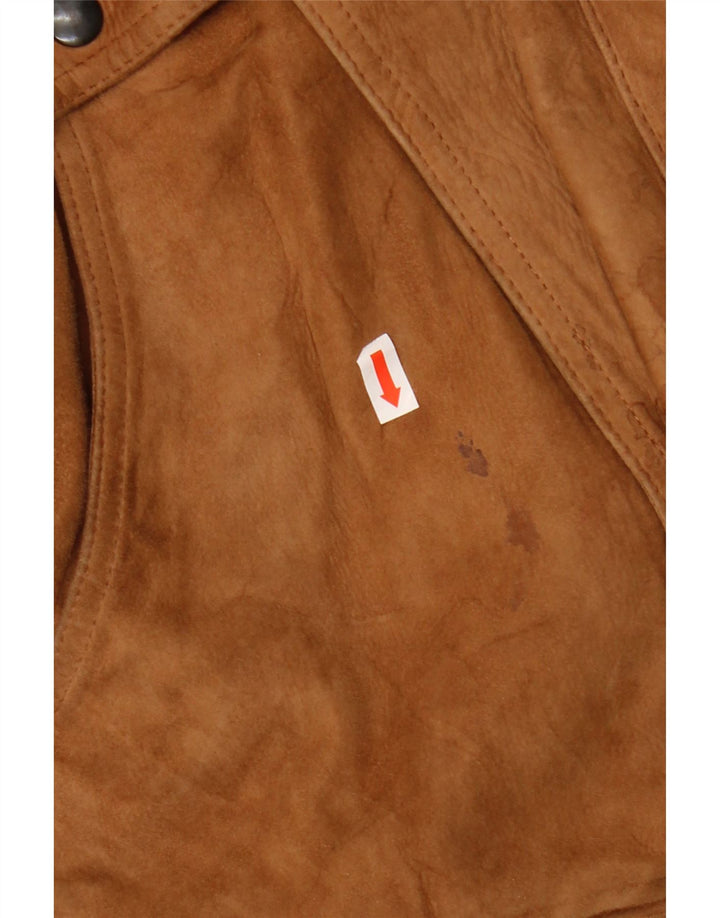 ESSEBI Herren Lederjacke EU 48 Mittelbeiges Leder