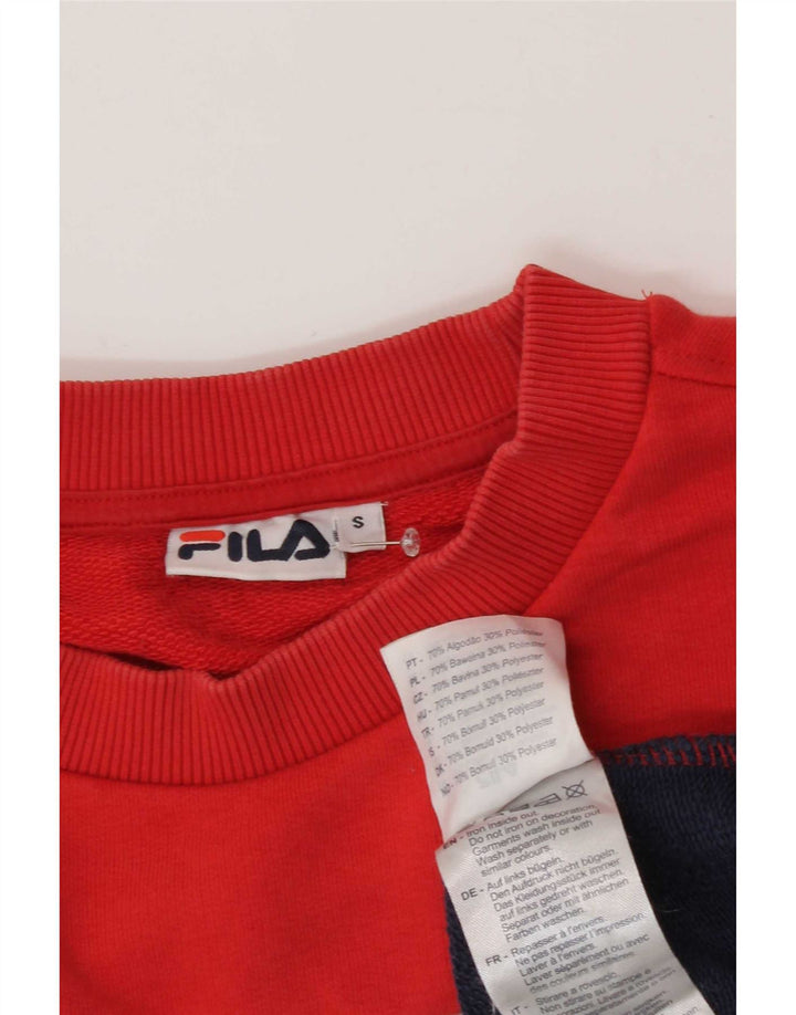 Fila Damen Sweatshirt-Pullover UK 10 Klein Mehrfarbig Farbblock