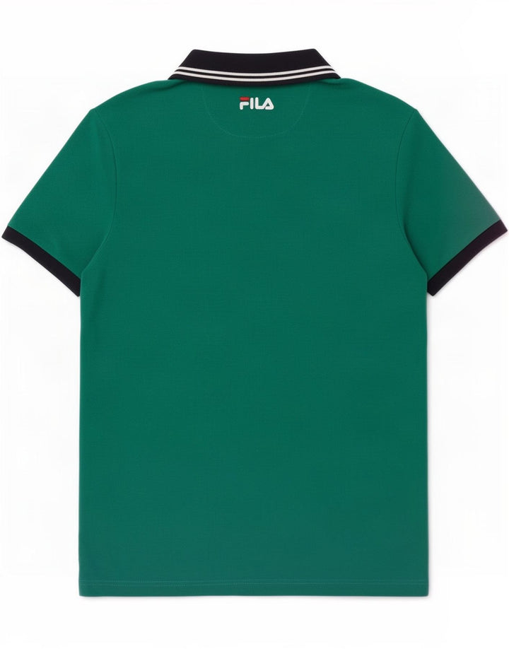 Fila Herren-Poloshirt, klein, grün, Farbblock