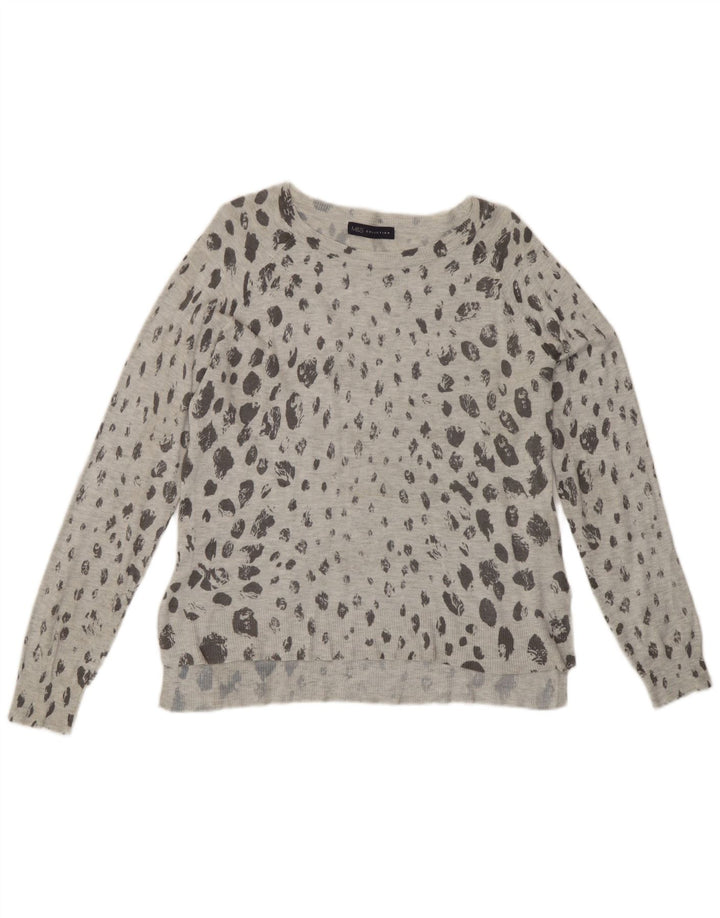 Marks & Spencer Damen-Pullover mit U-Boot-Ausschnitt, UK 12, Mittelgrau