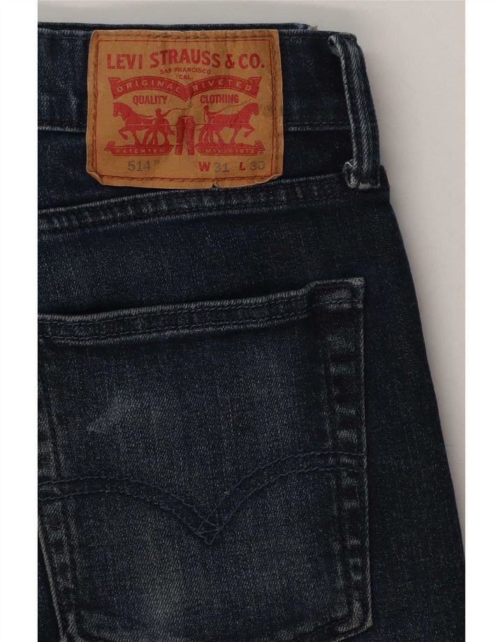 Levi's Herren 514 Straight Jeans W31 L30 Blaue Baumwolle