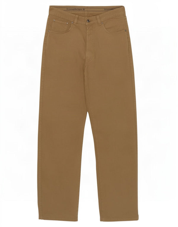 Ermenegildo Zegna Herren gerade Freizeithose W34 L30 Beige Baumwolle