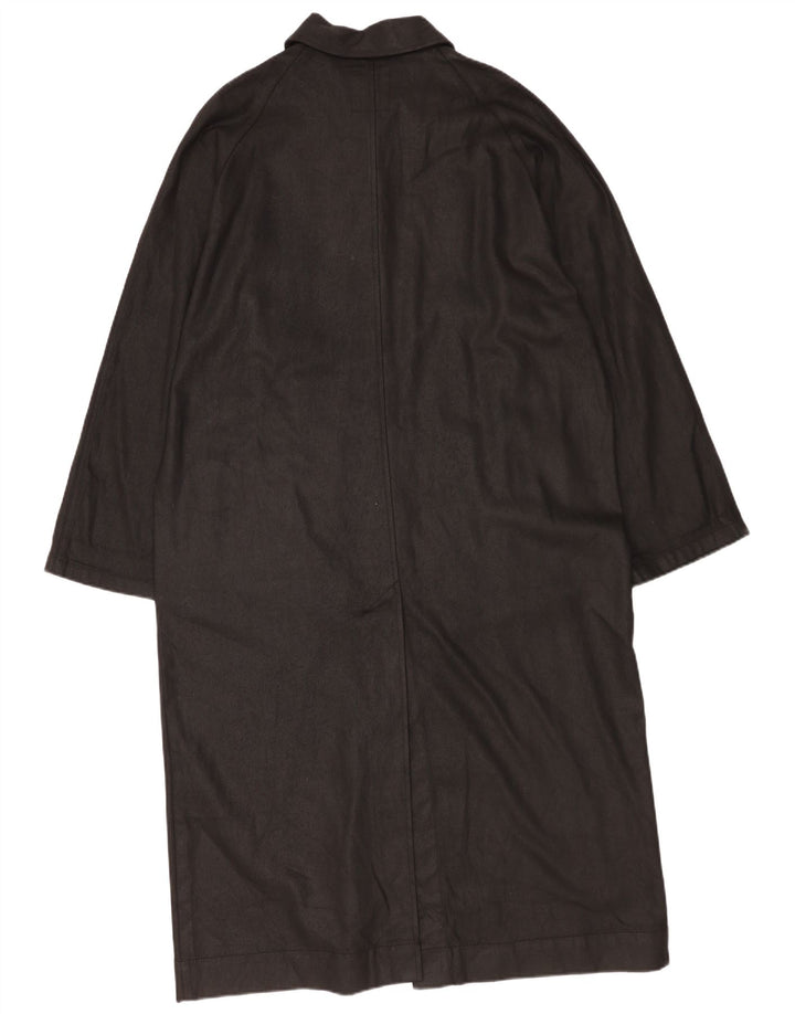 Zara Damen Übergroßer Mantel UK 14 Mittelschwarze Baumwolle