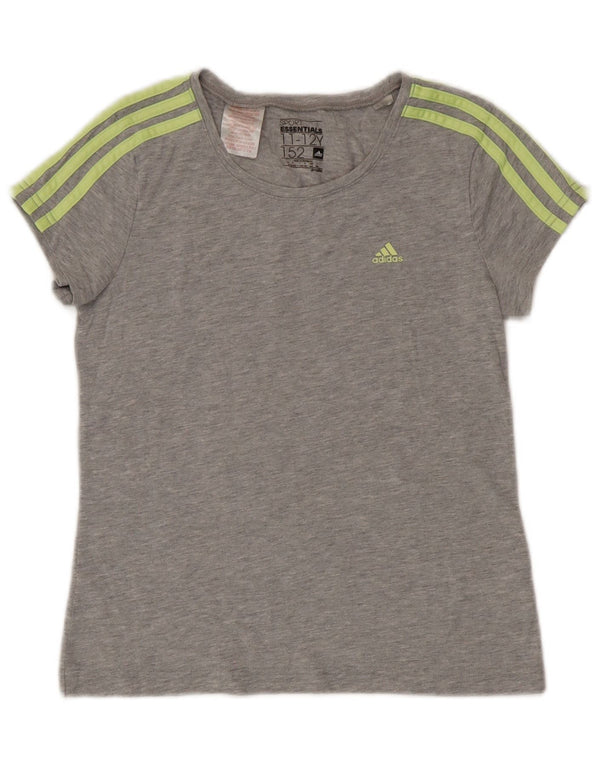 Adidas Jungen Climalite T-Shirt Top 11-12 Jahre Grau Polyester