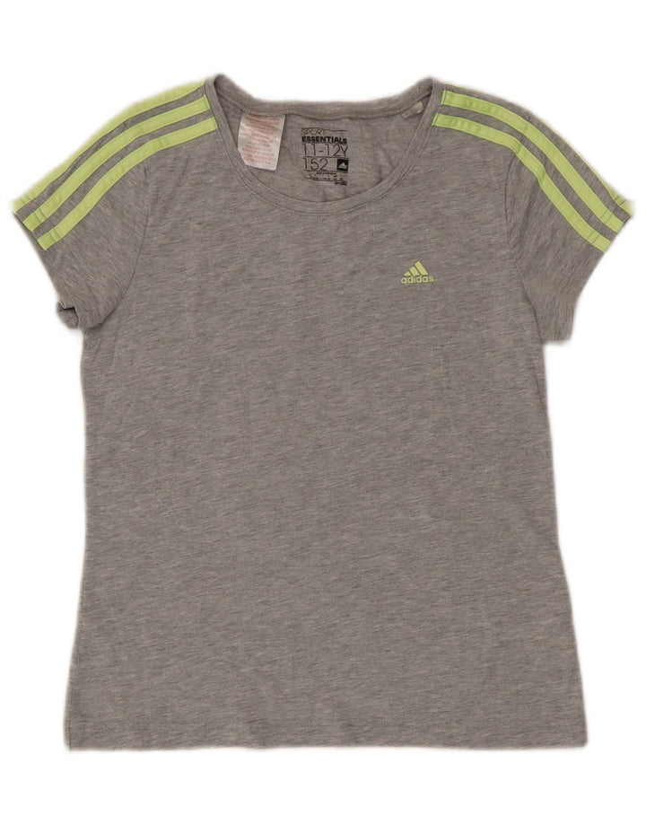 Adidas Jungen Climalite T-Shirt Top 11-12 Jahre Grau Polyester