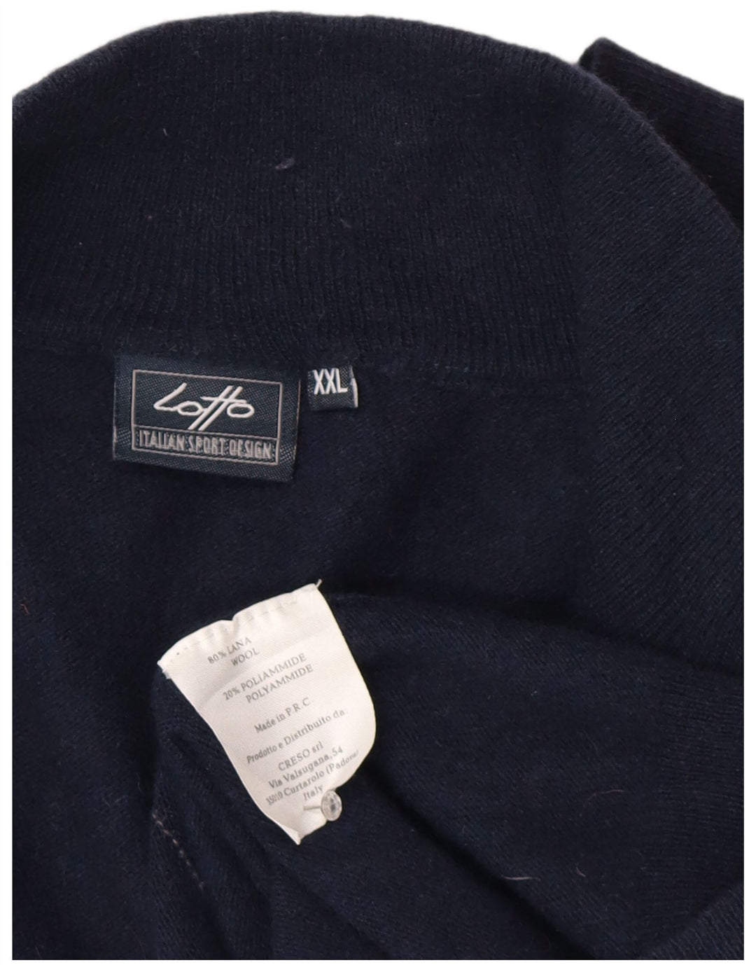 Lotto Herren-Cardigan-Pullover 2XL Marineblau Argyle/Diamond Cotton