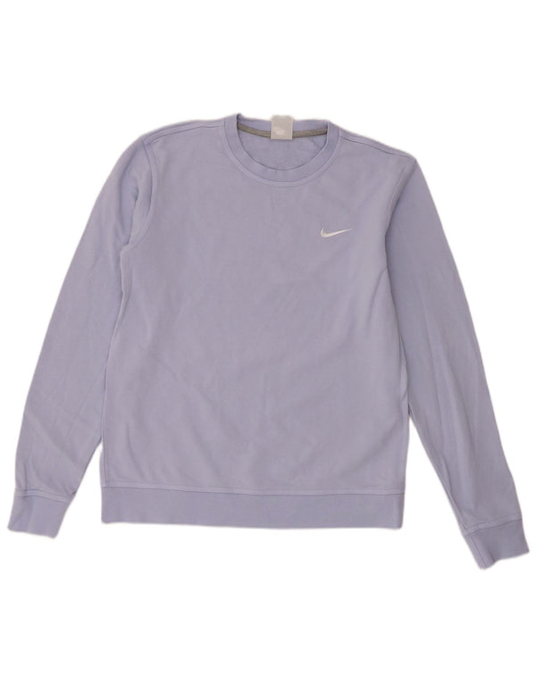 Nike Damen Sweatshirt Pullover UK 14 Mittelblau